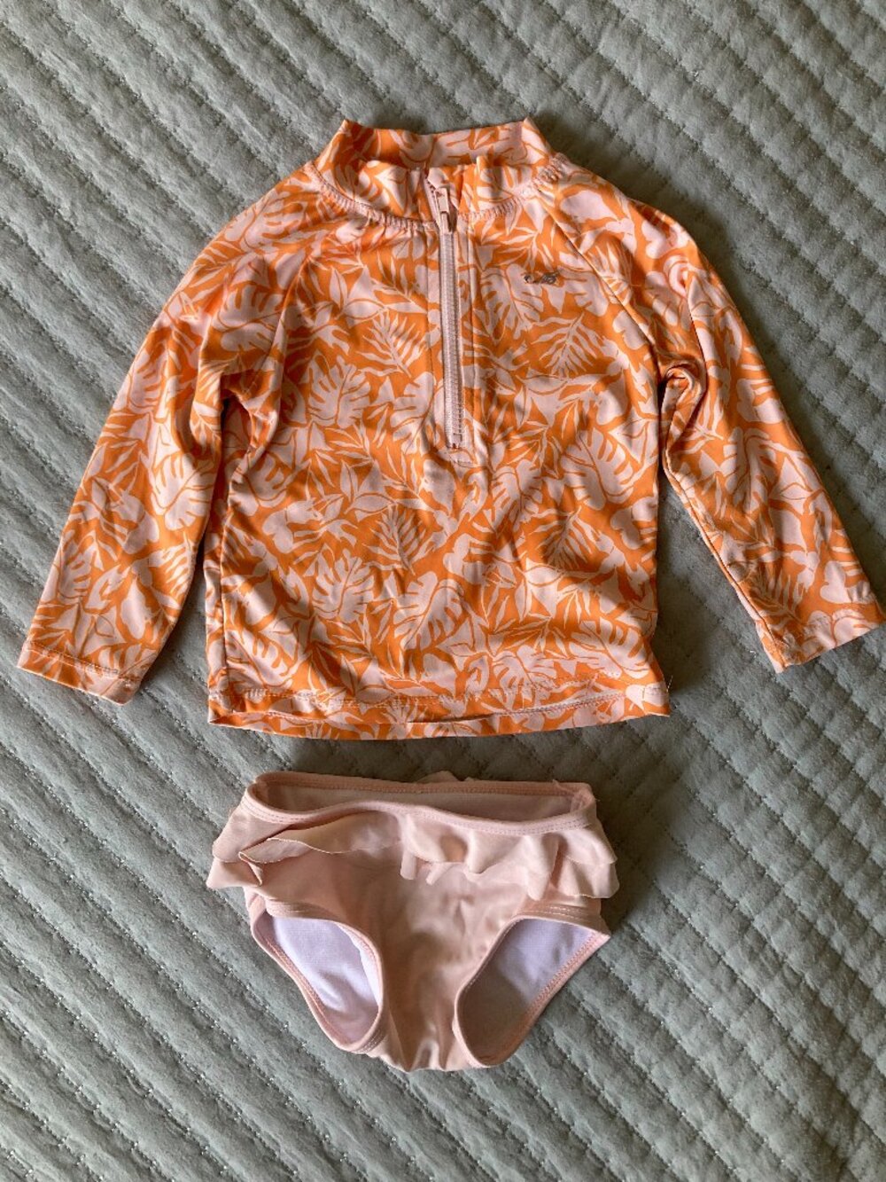 Eddie Bauer 12m Long Sleeve Two-Piece Swimsuit